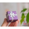 Подарочная коробочка картонная "Аметистовая гладь". Размер 4*4 см