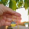 Кулони Герб України. Слава нації. Тризуб". Колір золото. Кольори прапор України. На ланцюжку