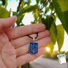 Кулон Україночка. Тризуб Герб України. Колір срібло на шнурку